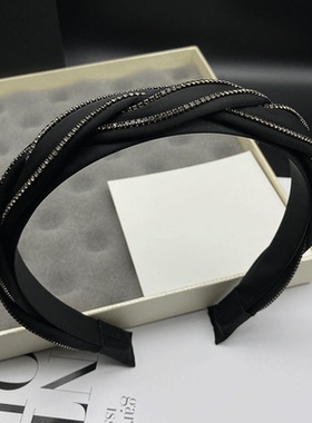 气质发箍百搭发卡发饰时尚黑色头饰编织外出韩版手工网红复古简约