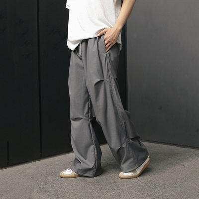 BPCALL25SS 三褶西裤日系阔腿裤流坠感夏季新品宽松男女通款