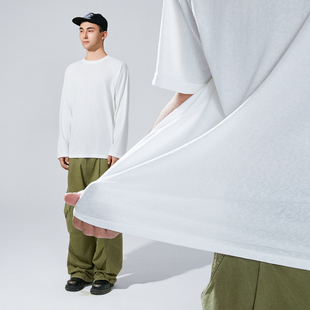 圆领秋打底叠穿基础款 BPCALL 长袖 轻薄系列 素T恤男女可穿 24AW