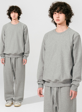 BPCALL 24AW 1.0卫衣圆领合身基础款520g重磅棉加绒秋冬男女通款