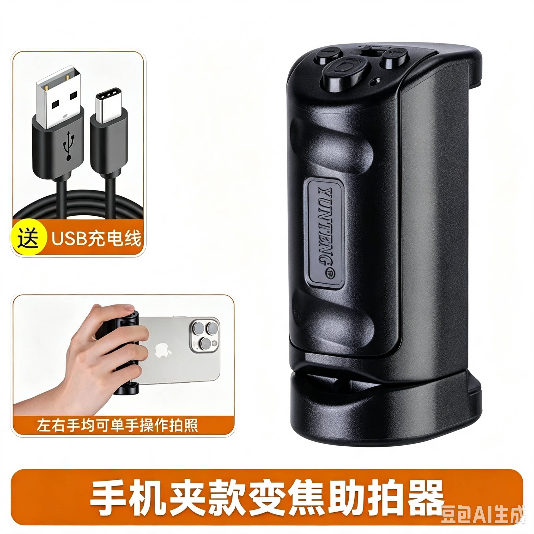 手机变焦放大缩小云腾助拍器无线手柄蓝牙拍照遥控器可拆卸自拍器