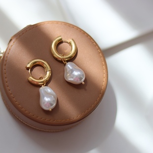 AimeeDesign 珍珠耳环巴洛克不规则欧美风高级感珍珠耳饰 博主同款