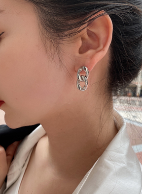 AimeeDesign 链条耳环长短款设计感欧美高级感个性大牌潮人耳饰