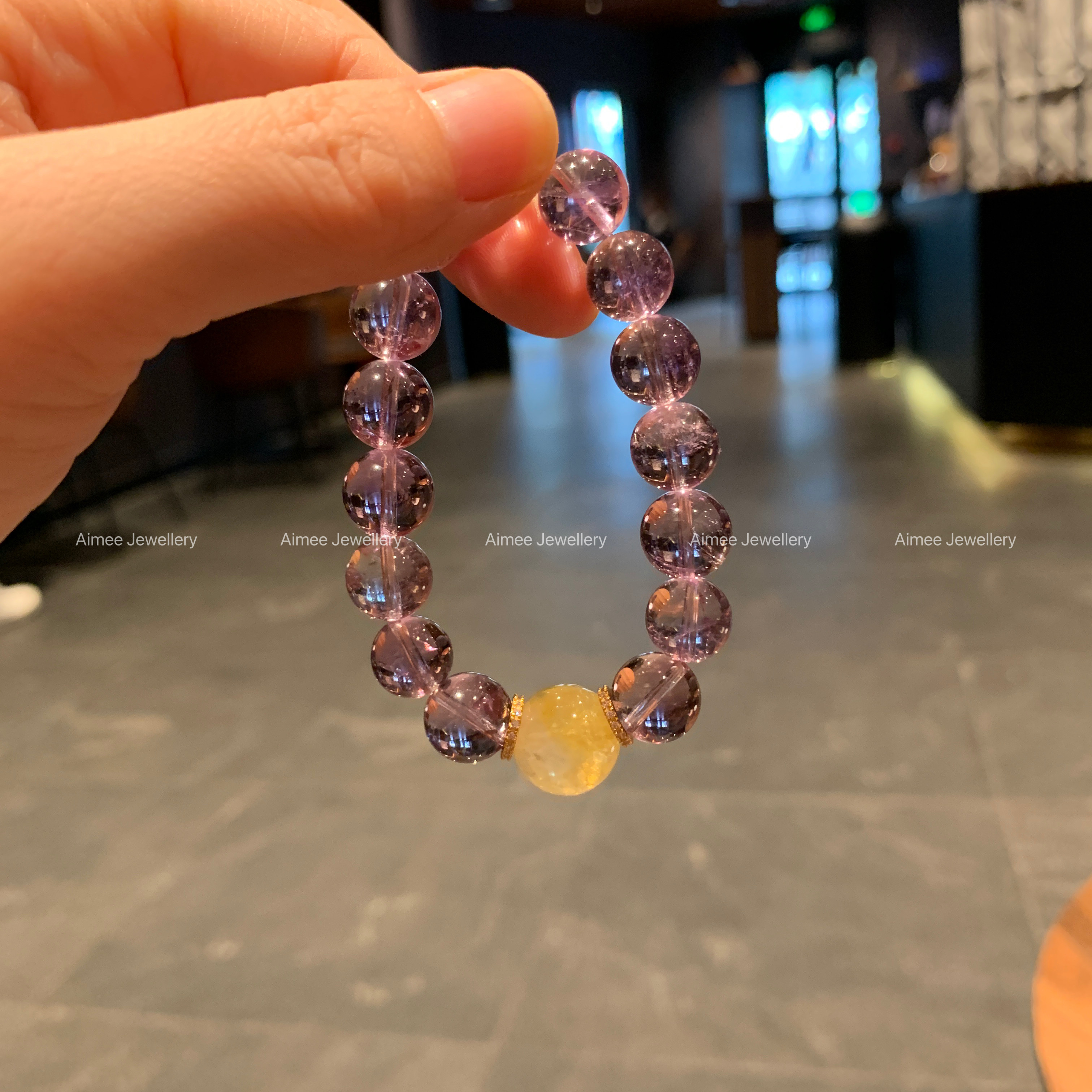 大女主九紫离火天然紫水晶手串