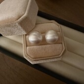 拉丝磨砂圆球耳夹s925银针耳环耳饰设计感高级感素银经典 通勤独特