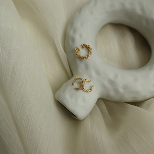 AimeeDesign 欧美简约型冷淡风链条耳夹耳骨夹无耳洞女复古港风