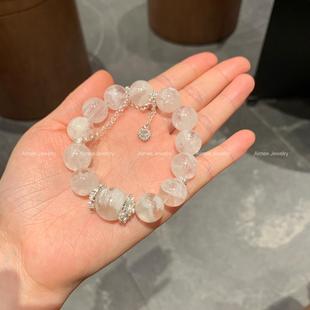 情绪焦虑 招财解压 晨曦之光 天然雪花幽灵水晶手串