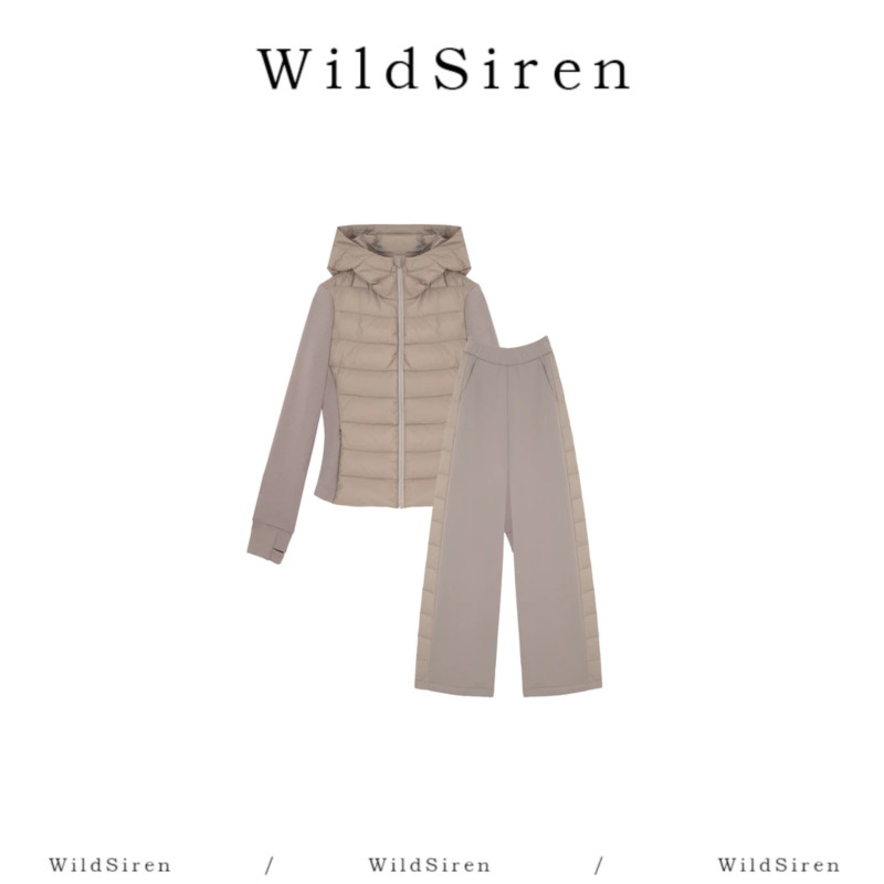【Wildsiren】秋冬保暖显瘦针织羽绒上衣+裤子 套装370246,女装/女士精品,时尚套装,淘宝优惠券,粉丝福利购,淘宝优惠卷