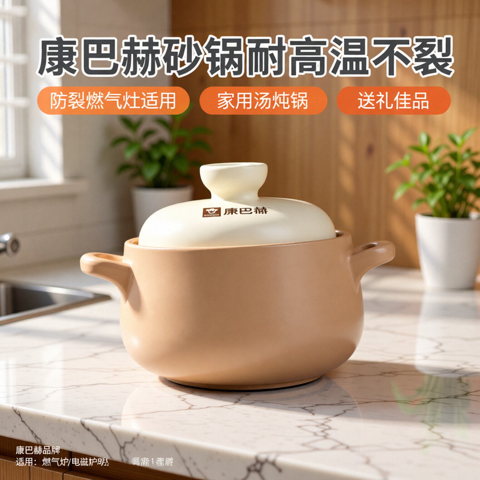 康巴赫耐高温防裂砂锅燃气适用