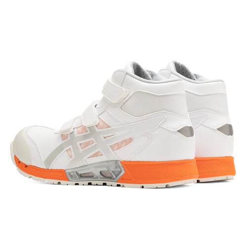 日本Asics亚瑟士工作鞋安全鞋高帮时尚 CP308-100白色×纯银