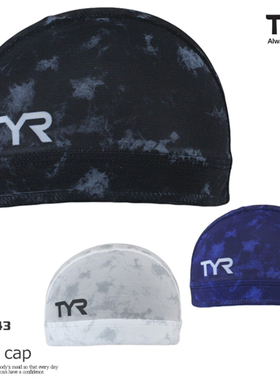 日本TYR游泳帽子男女士2022新款长发舒适不勒头时尚透气布料网帽