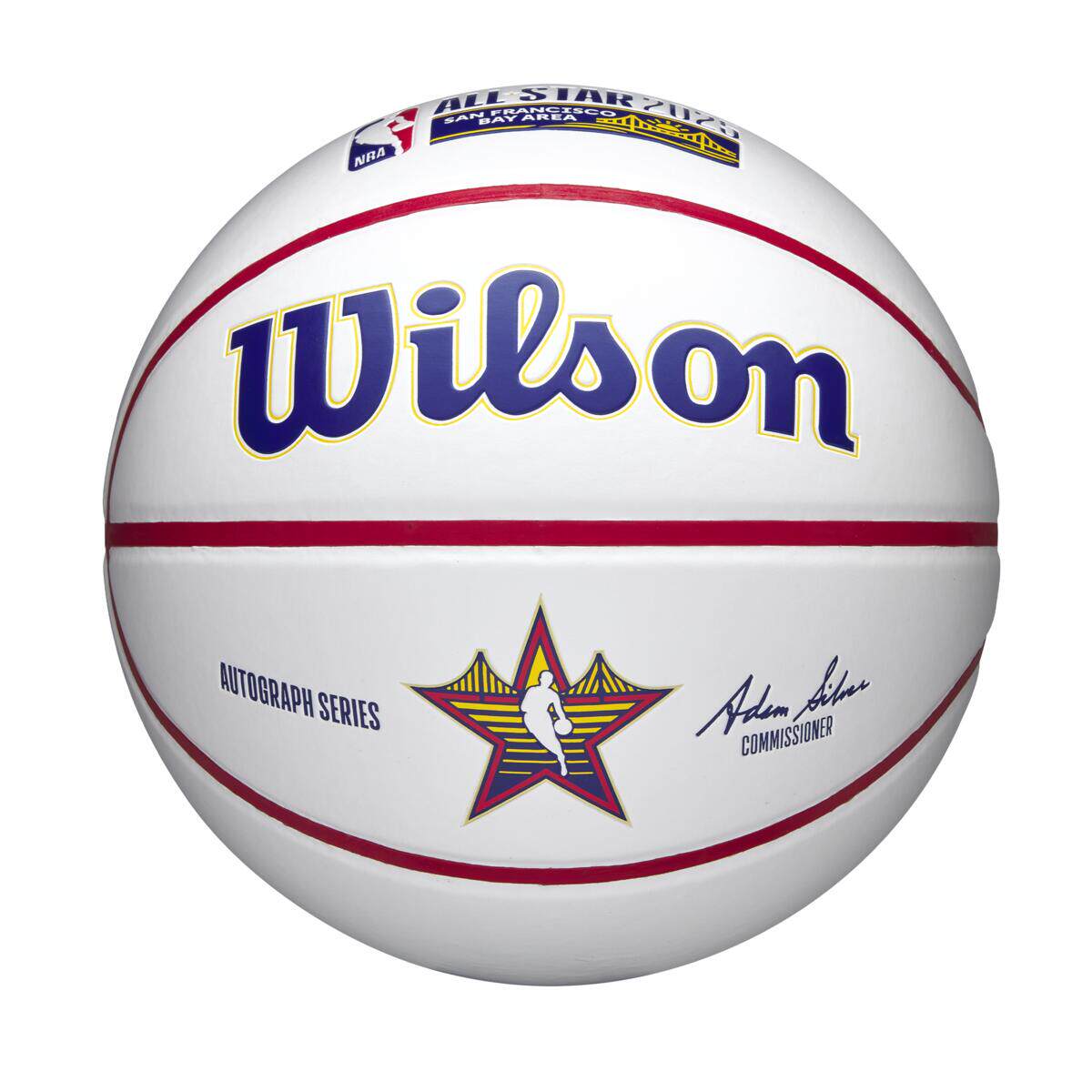 新款Wilson威尔逊篮球NBA 全明星赛签名篮球 7 号人造皮革