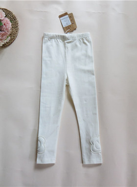 春秋宝儿童装打底裤女童百搭小脚裤花朵紧身弹力裤21766包邮