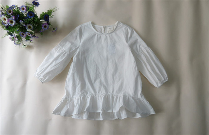 童装婴幼儿圆领纯棉娃娃衬衫裙
