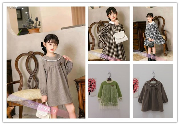 秋冬款哈尼贝贝童装加绒连衣裙可爱女宝宝保暖娃娃裙多款清仓