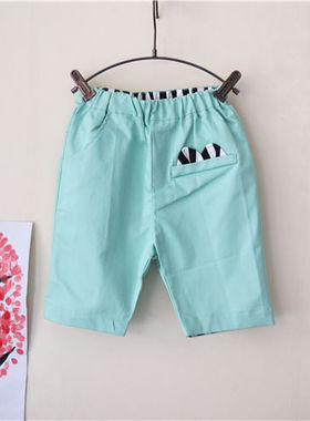 夏款宝儿童装七分裤男女宝宝帅气小绅士休闲裤31608