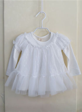 春款宝儿童装打底衫小童款蕾丝拼接上衣娃娃款假两件16180