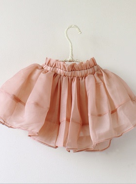 韩国宝儿夏款童装短裙女童可爱蓬蓬裤裙13752内衬短裤