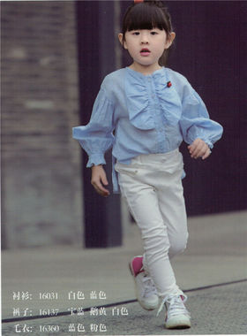 春款宝儿童装衬衫舒适透气亚麻上衣女宝宝衬衣16031