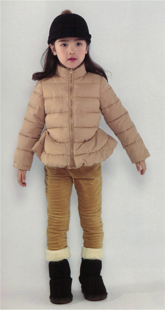 宝儿童装棉衣冬款气质款修身保暖棉服小立领棉袄25506