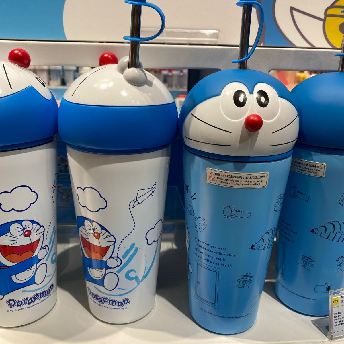 KKV正品哆啦A梦联名款保温杯可爱卡通水杯学生便携随行杯咖啡杯