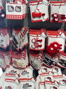 the green party国内代购三丽鸥凯蒂猫红色可爱边夹刘海夹碎发夹