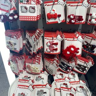 the green party国内代购三丽鸥凯蒂猫红色可爱边夹刘海夹碎发夹