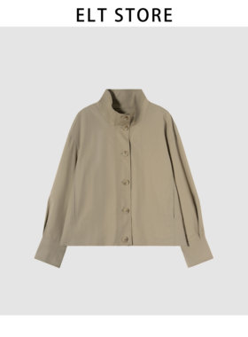 立领落肩衬衫外套1474