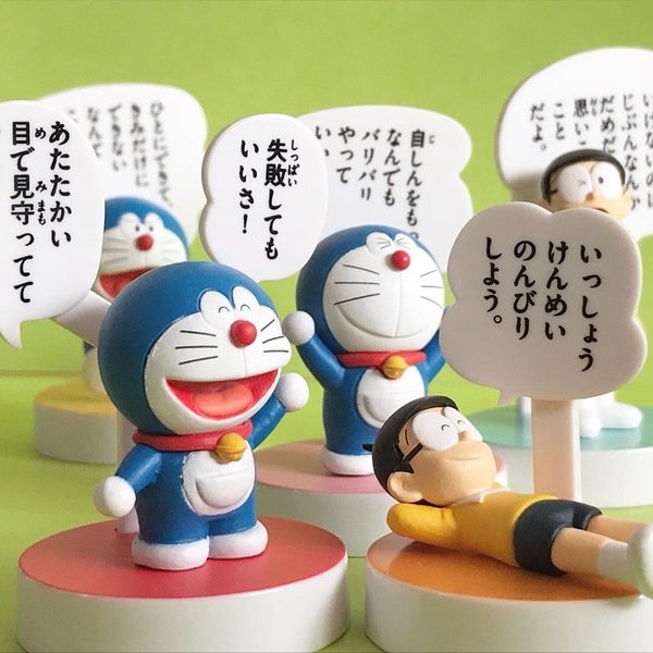 奇谭俱乐部 哆啦A梦扭蛋  KITAN CLUB机器猫叮当名言台词场景摆件