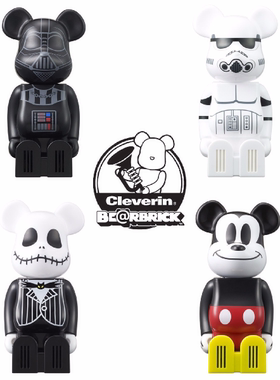 迪士尼 星战Be@rbrick x Cleverin 积木熊摆件 Bearbrick潮玩手办
