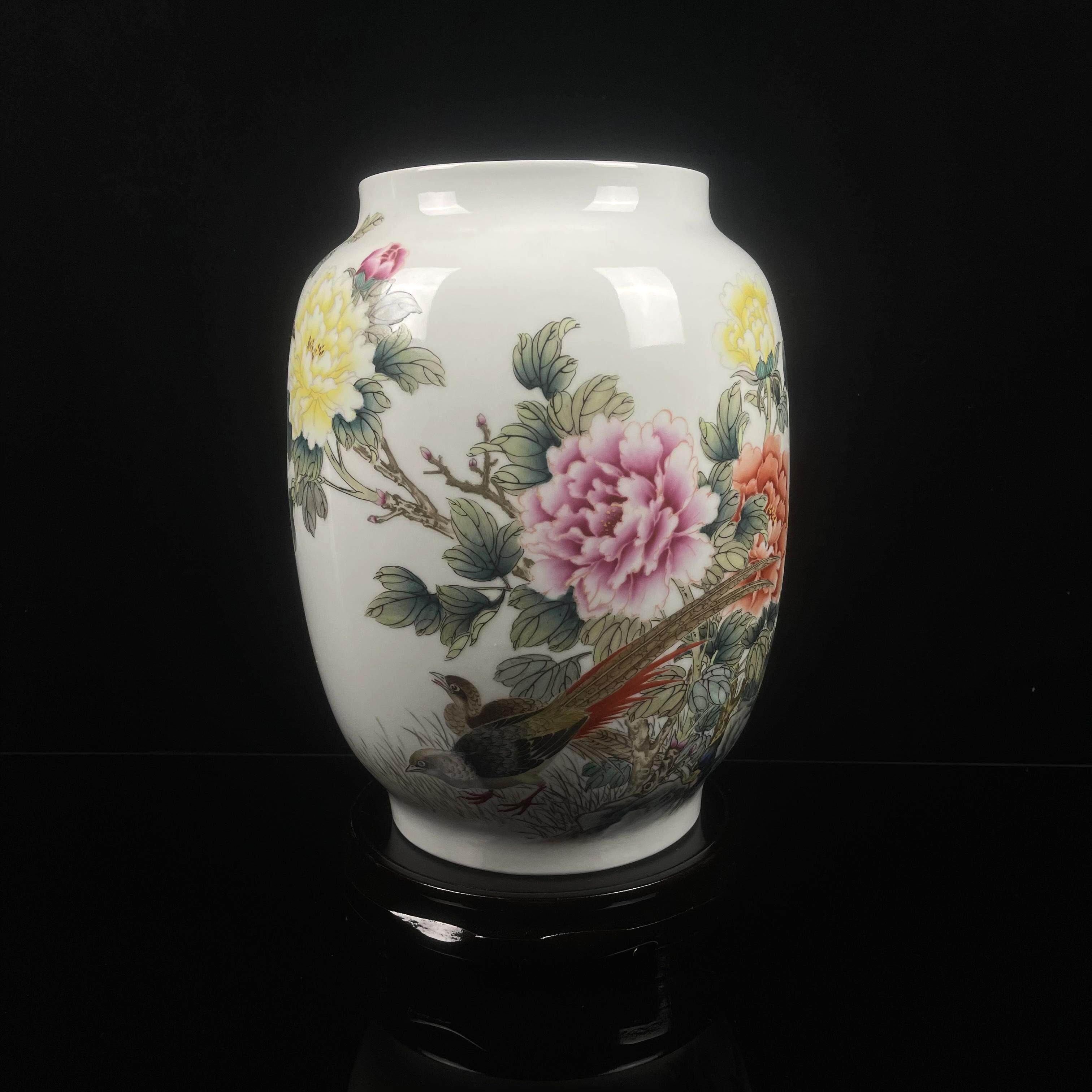 花瓶客厅景德镇陶瓷陶瓷手绘中式