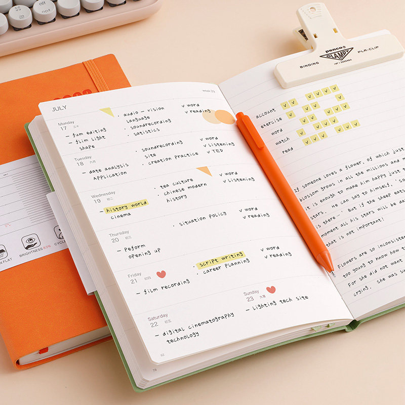 2026A5周计划自律打卡手帐本