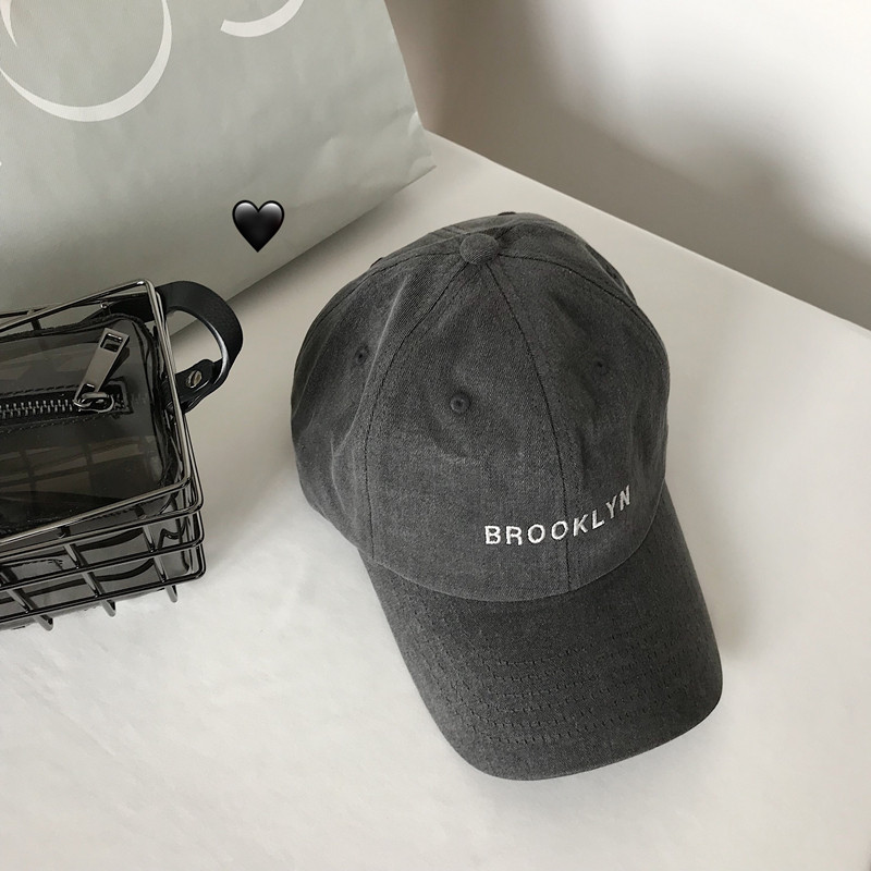 林子chic 韩国 精致字母刺绣 brooklyn 棒球帽 特