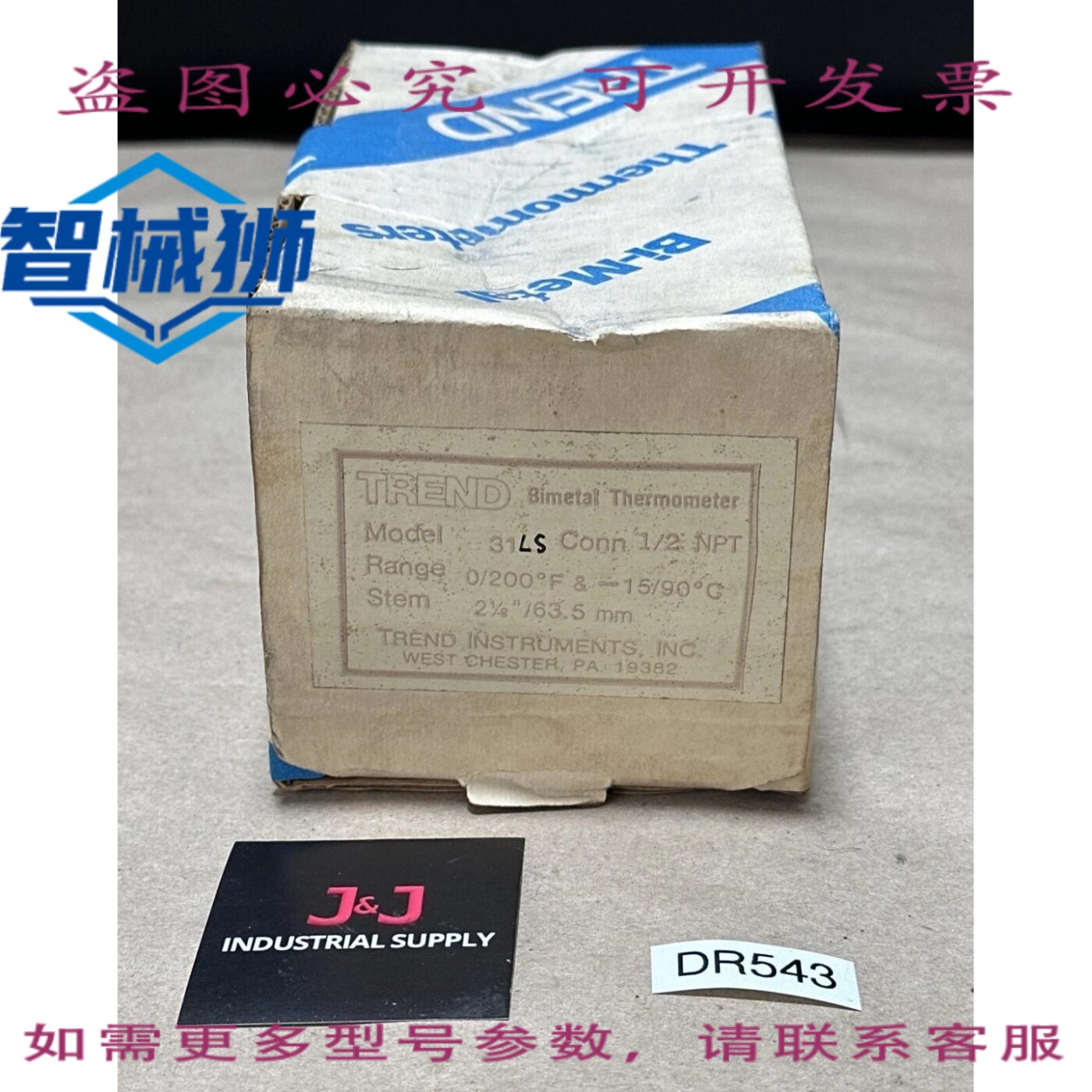 原装供应 - TREND 31LS 双温度计,2.5 英寸杆,1/2 英寸接口,量
