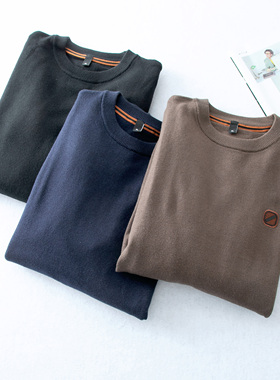 低奢！ 品质匠心 雾感绒男士羊毛羊绒圆领毛衣羊毛衫254016