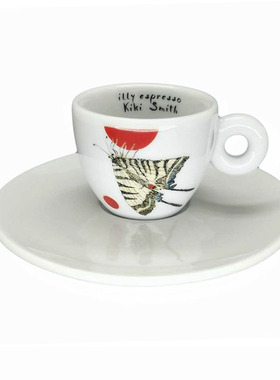 意大利illy2012年BAR艺术版KikiSmith蝴蝶日月星浓缩/卡布杯现货