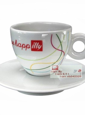 精品意大利illy杯具2012年LIVEHAPP快乐生活卡布奇诺及拿铁咖啡杯