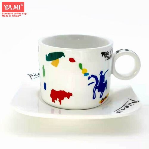 亚米yami毕加索抽象彩绘咖啡杯