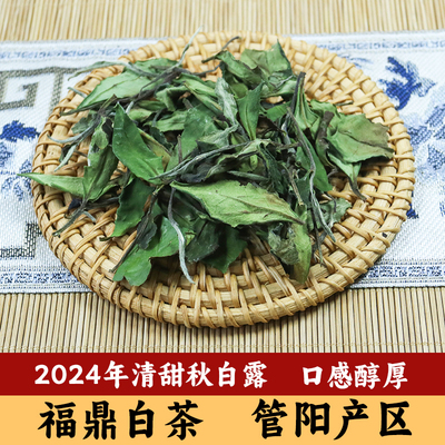 新茶2024年日晒白露正宗福鼎白茶管阳高山寿眉茶蜜韵口粮茶叶100g