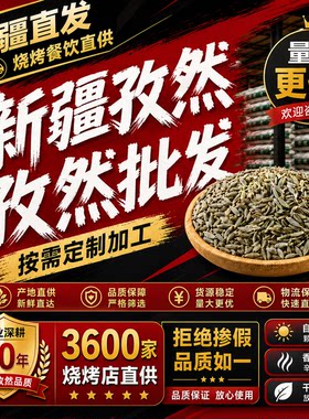 孜然商用批发正宗新疆孜然粒半颗粒烧烤料半碎撒料调料纯孜然粉