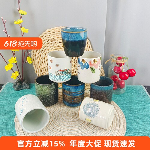 复古陶瓷汤吞杯主人杯子