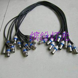 三芯信号线 LED帕灯信号线 舞台灯光控制线 DMX512信号线卡龙头