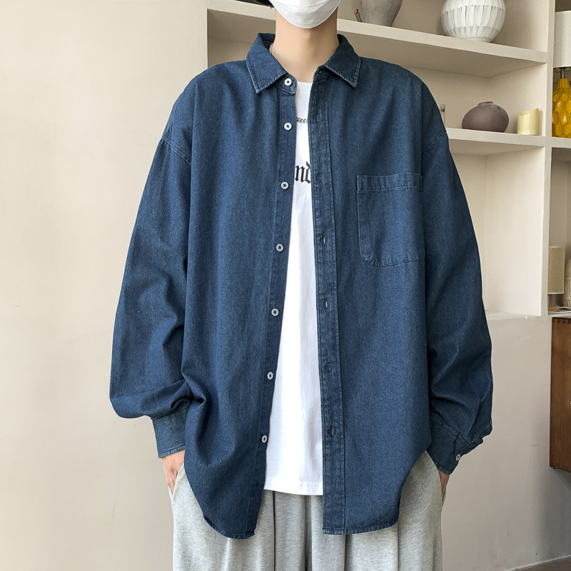 长袖牛仔衬衫GC28-P52控78成分74.9%棉12.7%聚酯纤维12.4%粘纤,男装衬衫,星座1302