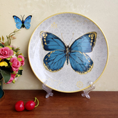 Certified出口孤品陶瓷田园风8.5寸餐盘欧式 装 饰挂盘酒柜餐厅托盘