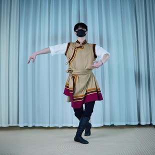 男款藏族舞蹈服装北舞民大课堂组合练习服少数民族演出服艺考新款