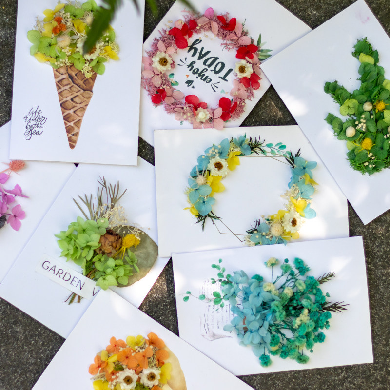 ins三八节日感恩祝福贺卡立体创意活动沙龙永生干花手工diy材料包,节庆用品/礼品,贺卡/卡片,淘宝优惠券,粉丝福利购,淘宝优惠卷