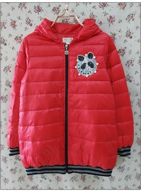 自然元素专柜正品冬季桃心梅方亮片熊猫头薄款女羽绒服ARW06