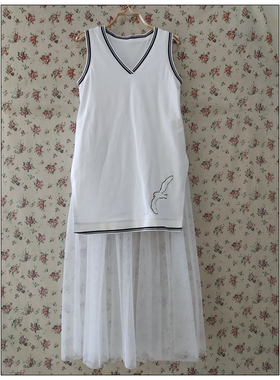 自然元素专柜正品夏季海鸥无袖长款连衣裙XIC38款590