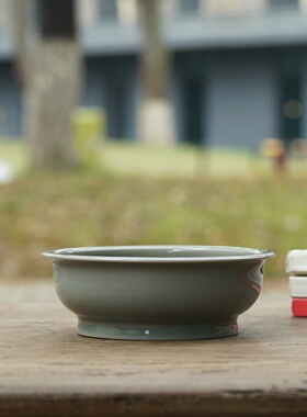 柴烧  官制支钉洗  南窑笔记 龙泉青瓷 茶洗水洗壶承茶器茶道具