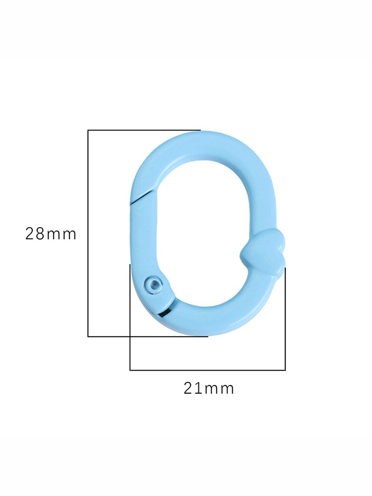 CANDY COLOR ALLOY COLOR OVAL LOVE SPRING BUCKLE DIY JEWELRY ACCESSORIES CREATIVE COUPLE KEY CHAIN HOOK